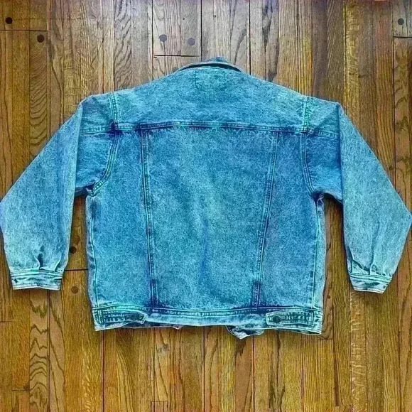 Vintage 80s acid wash denim jacket size medium jean jacket - Picture 6 of 6